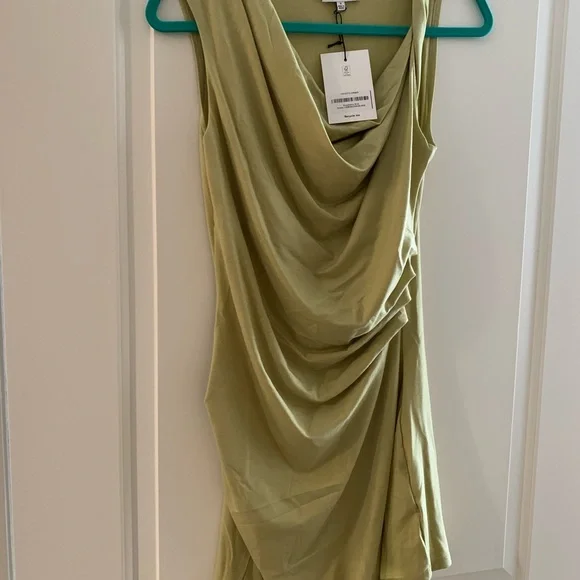 Reformation Anastasia Knit Dress — NWT in sold out color Lemongrass! - Picture 5 of 6